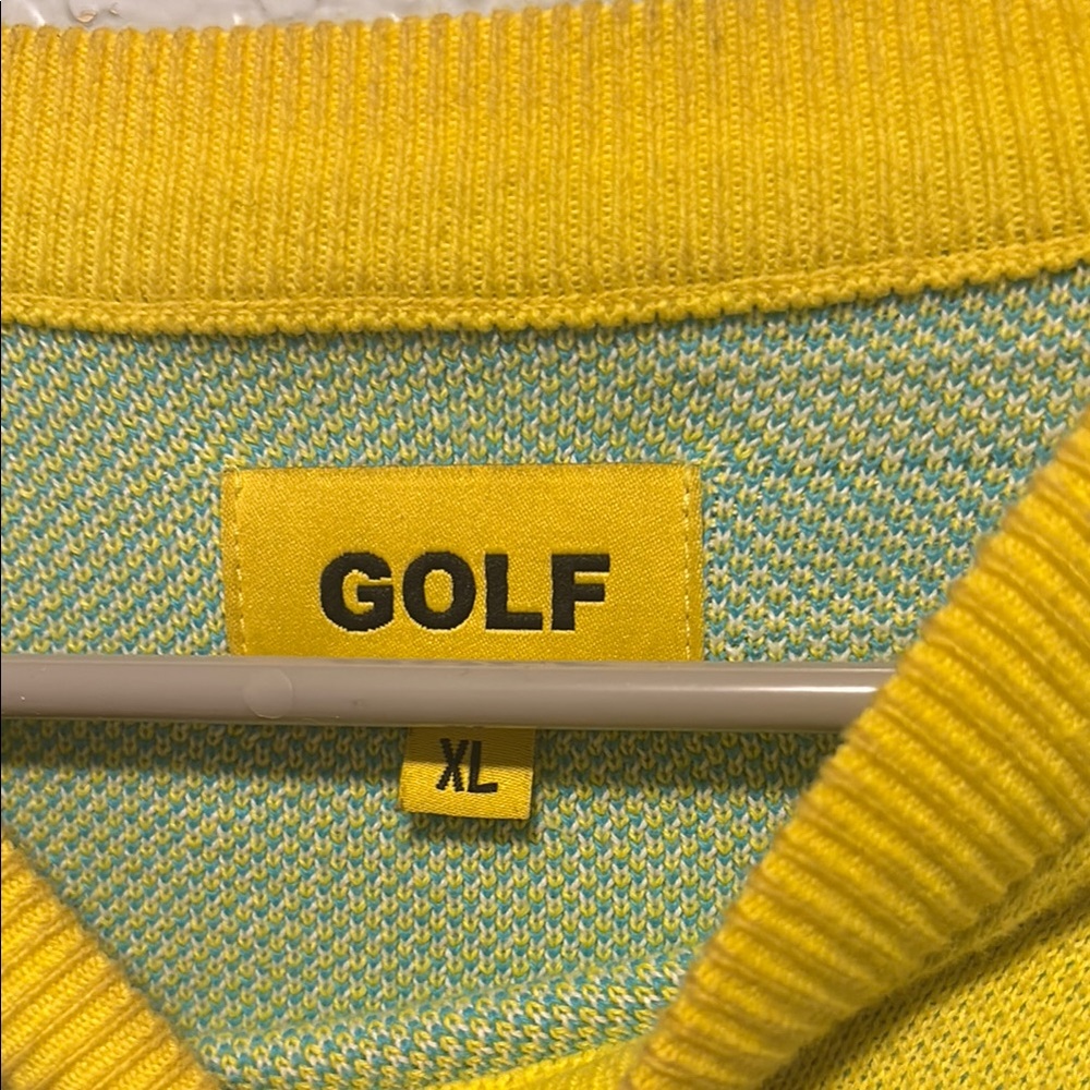 Golf Wang Yellow and Blue Crewneck Sweater Bold Text Design - Picture 2 of 4